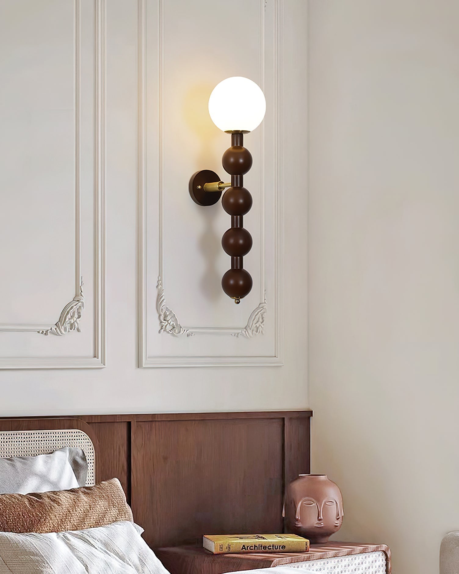 Modern Wood and Glass Bubbly Wall Sconce Lighting for Indoor Home Decor