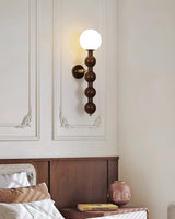 Modern Wood and Glass Bubbly Wall Sconce Lighting for Indoor Home Decor