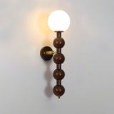 Modern Wood and Glass Bubbly Wall Sconce Lighting for Indoor Home Decor