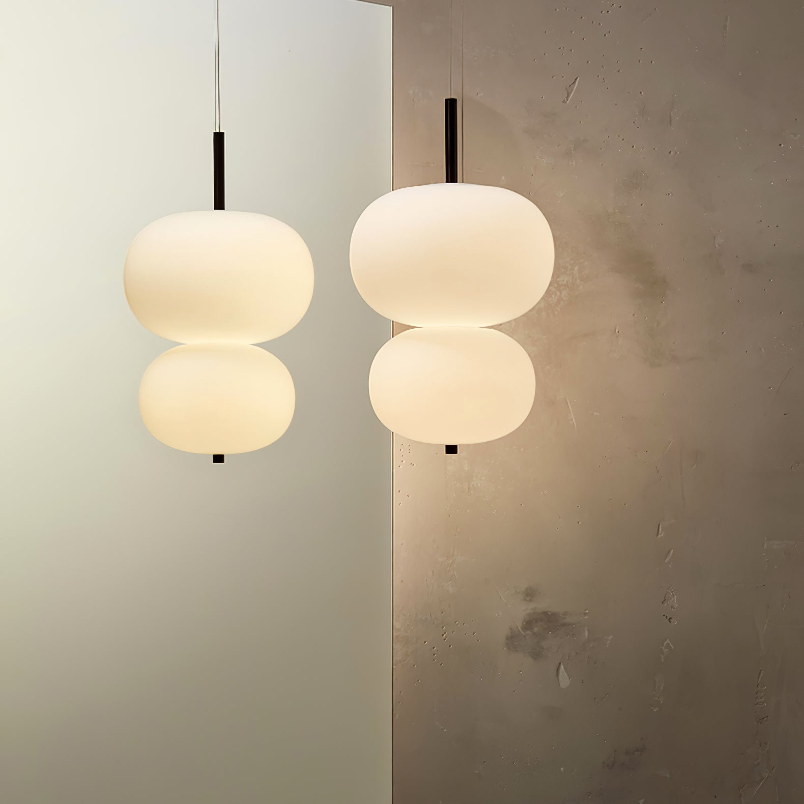 Modern Wood and Hand Blown Glass Sphere LED Pendant Light for Home Decor