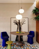 Modern Wood and Hand Blown Glass Sphere LED Pendant Light for Home Decor