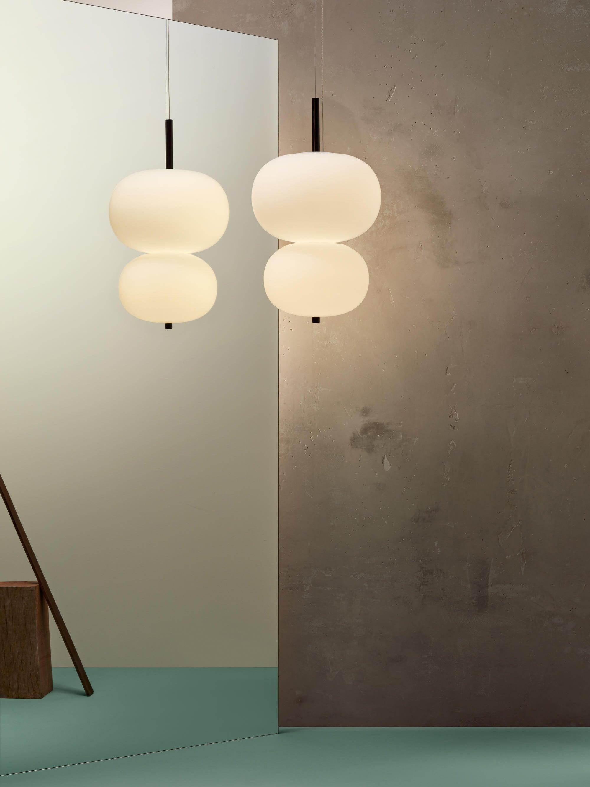 Modern Wood and Hand Blown Glass Sphere LED Pendant Light for Home Decor