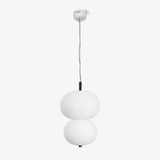 Modern Wood and Hand Blown Glass Sphere LED Pendant Light for Home Decor