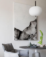 Modern Wood and Hand Blown Glass Sphere LED Pendant Light for Home Decor