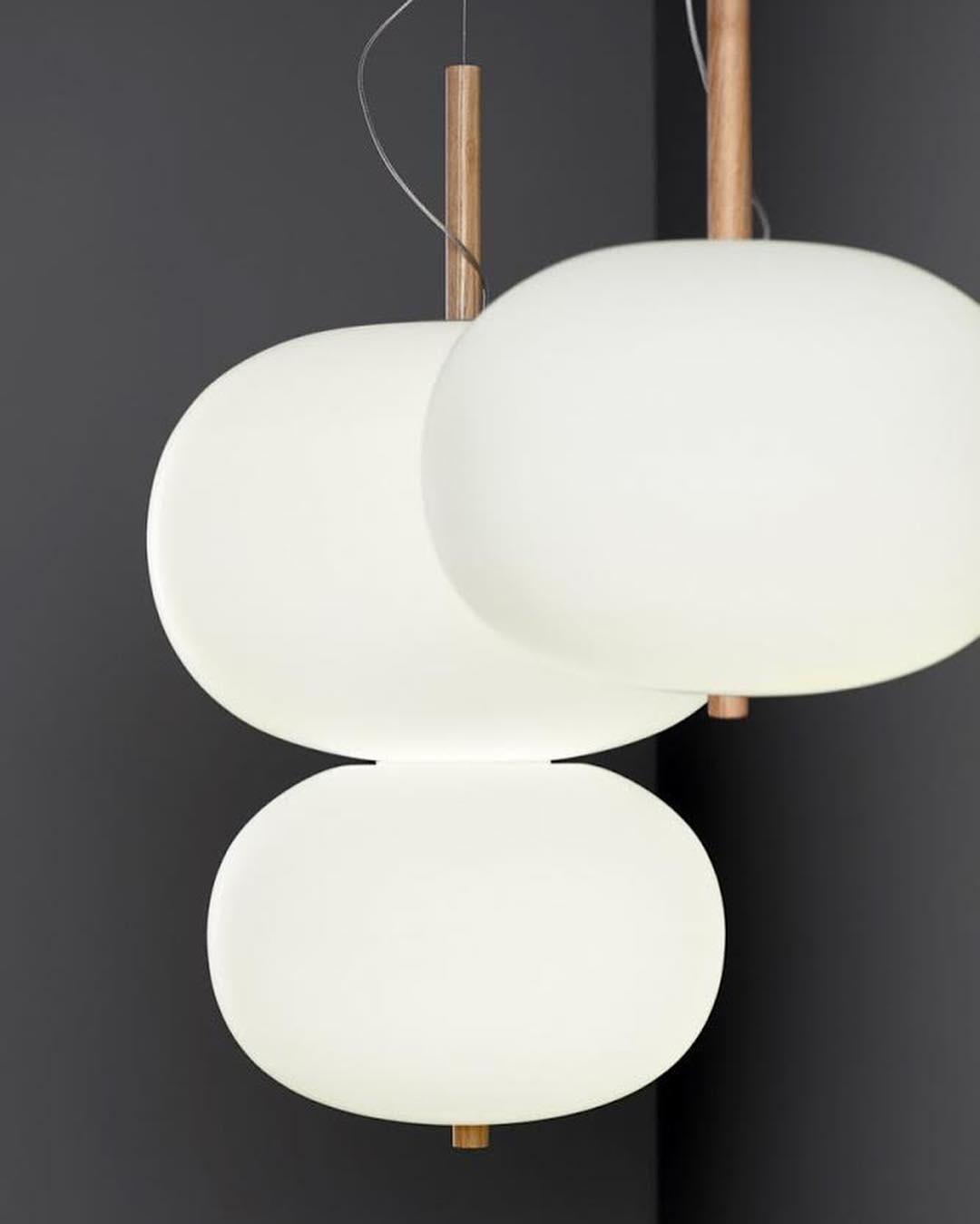 Modern Wood and Hand Blown Glass Sphere LED Pendant Light for Home Decor