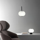 Modern Wood and Hand Blown Glass Sphere LED Pendant Light for Home Decor
