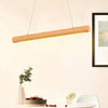 Modern Wood Strip LED Linear Pendant Light for Kitchen Island and Dining Room