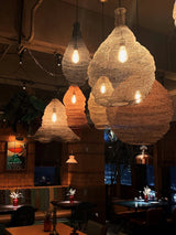 Modern Woven Steel Mesh Pendant Lamp Rustic Industrial Hanging Light for Living Room Kitchen