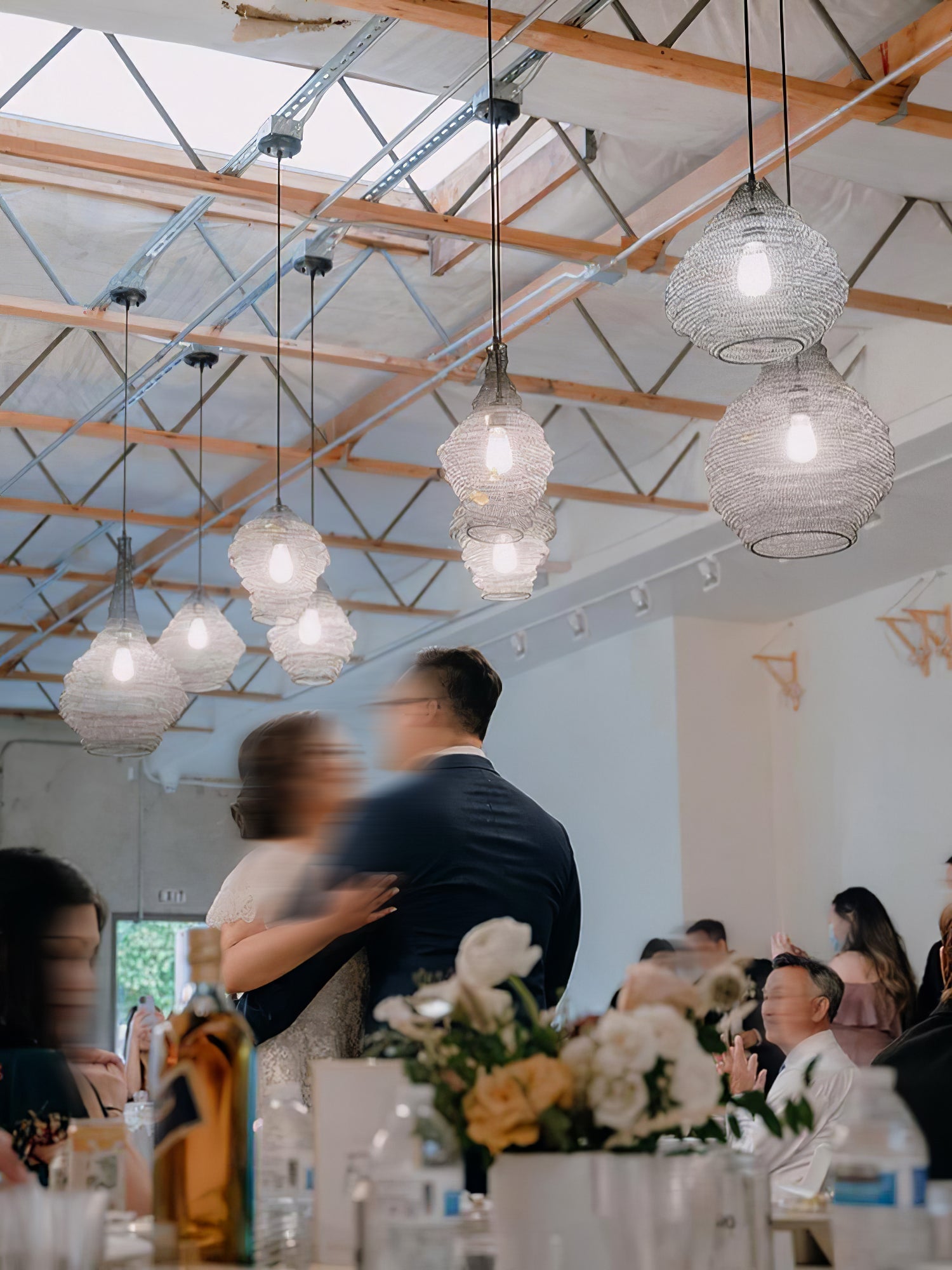 Modern Woven Steel Mesh Pendant Lamp Rustic Industrial Hanging Light for Living Room Kitchen