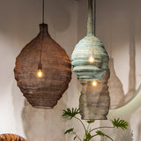 Modern Woven Steel Mesh Pendant Lamp Rustic Industrial Hanging Light for Living Room Kitchen