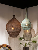 Modern Woven Steel Mesh Pendant Lamp Rustic Industrial Hanging Light for Living Room Kitchen