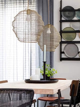 Modern Woven Steel Mesh Pendant Lamp Rustic Industrial Hanging Light for Living Room Kitchen