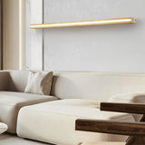 Modern Yellow Travertine LED Wall Sconce Wabi Sabi Japanese Style Linear Light