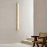 Modern Yellow Travertine LED Wall Sconce Wabi Sabi Japanese Style Linear Light