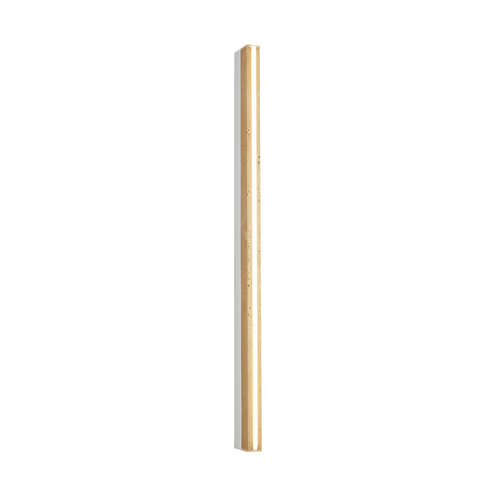 Modern Yellow Travertine LED Wall Sconce Wabi Sabi Japanese Style Linear Light