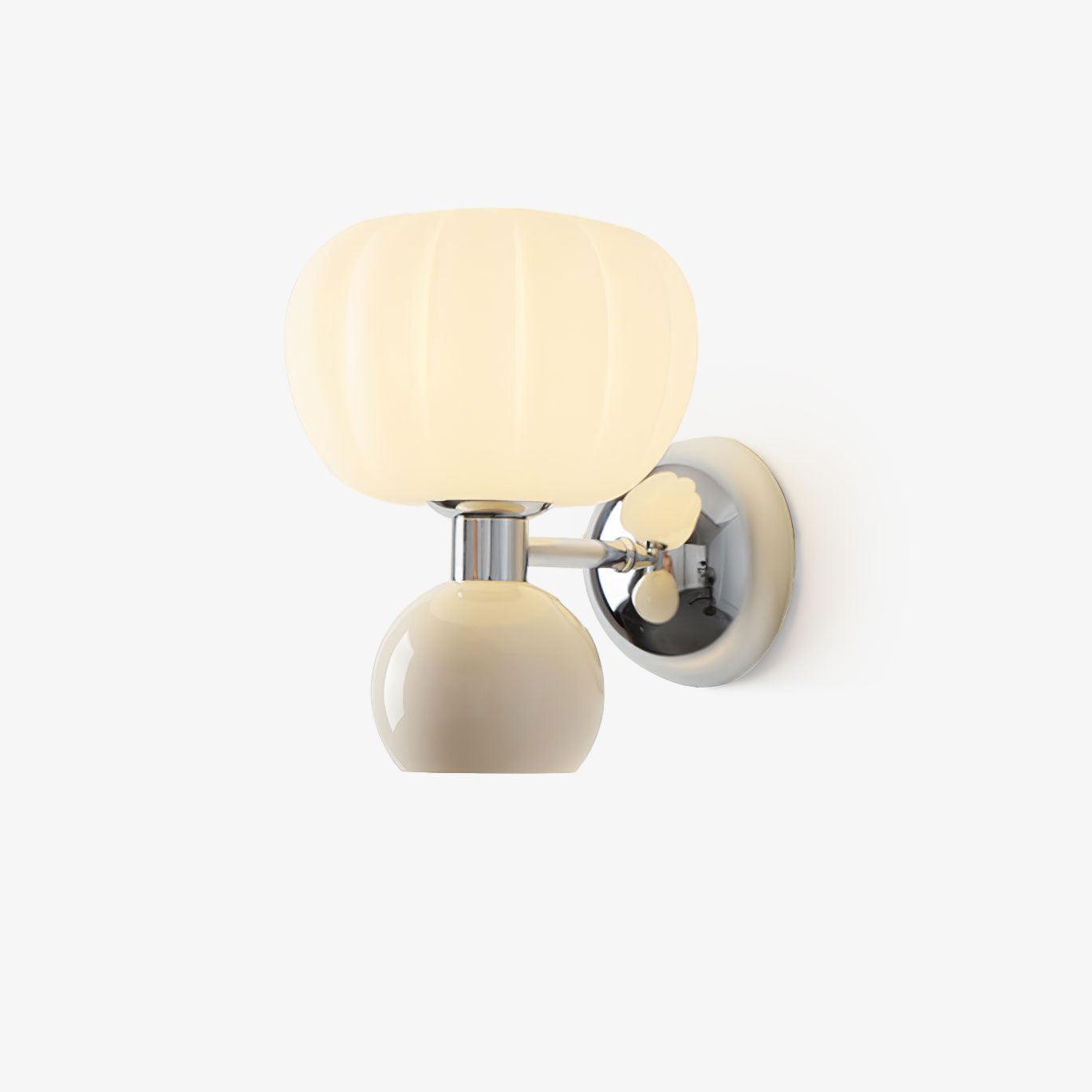 Moderno Cream Wall Mounted Light Sconce Polished Chrome Interior Fixture Set of 2