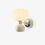 Moderno Cream Wall Mounted Light Sconce Polished Chrome Interior Fixture Set of 2