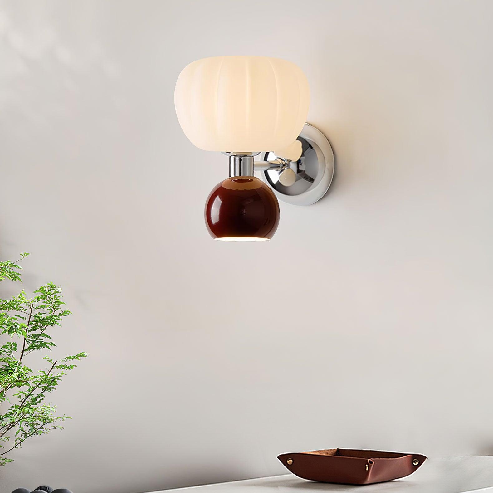 Moderno Cream Wall Mounted Light Sconce Polished Chrome Interior Fixture Set of 2