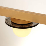 Modulo Modern Linear LED Chandelier Horizontal Geometric Pendant Light Gold Finish