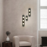 Modulo Modern Modular Glass LED Wall Sconce in Gold and Smoke Grey Finish