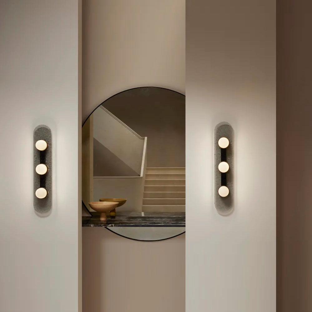 Modulo Modern Modular Glass LED Wall Sconce in Gold and Smoke Grey Finish