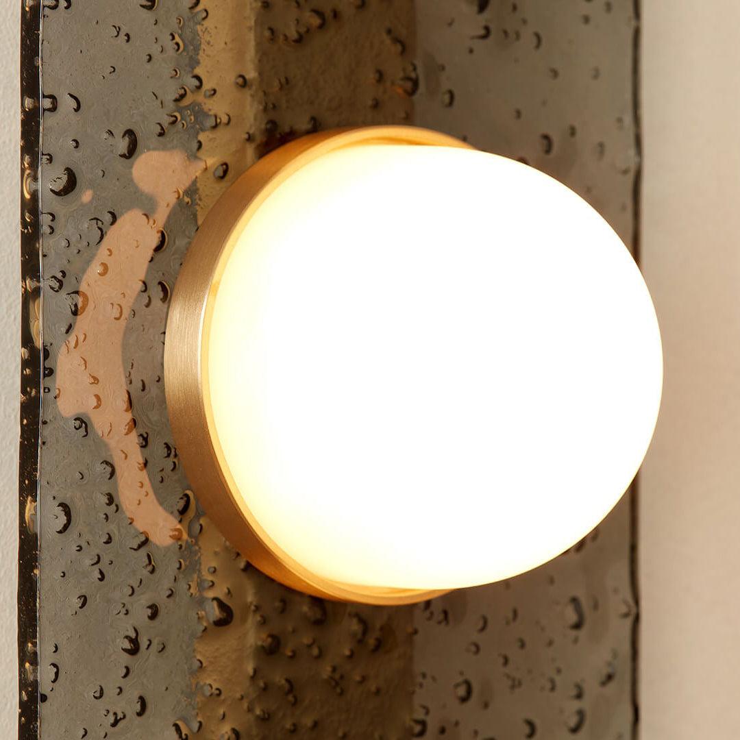 Modulo Modern Modular Glass LED Wall Sconce in Gold and Smoke Grey Finish