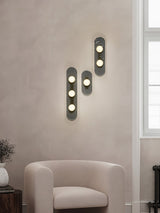 Modulo Modern Modular Glass LED Wall Sconce in Gold and Smoke Grey Finish