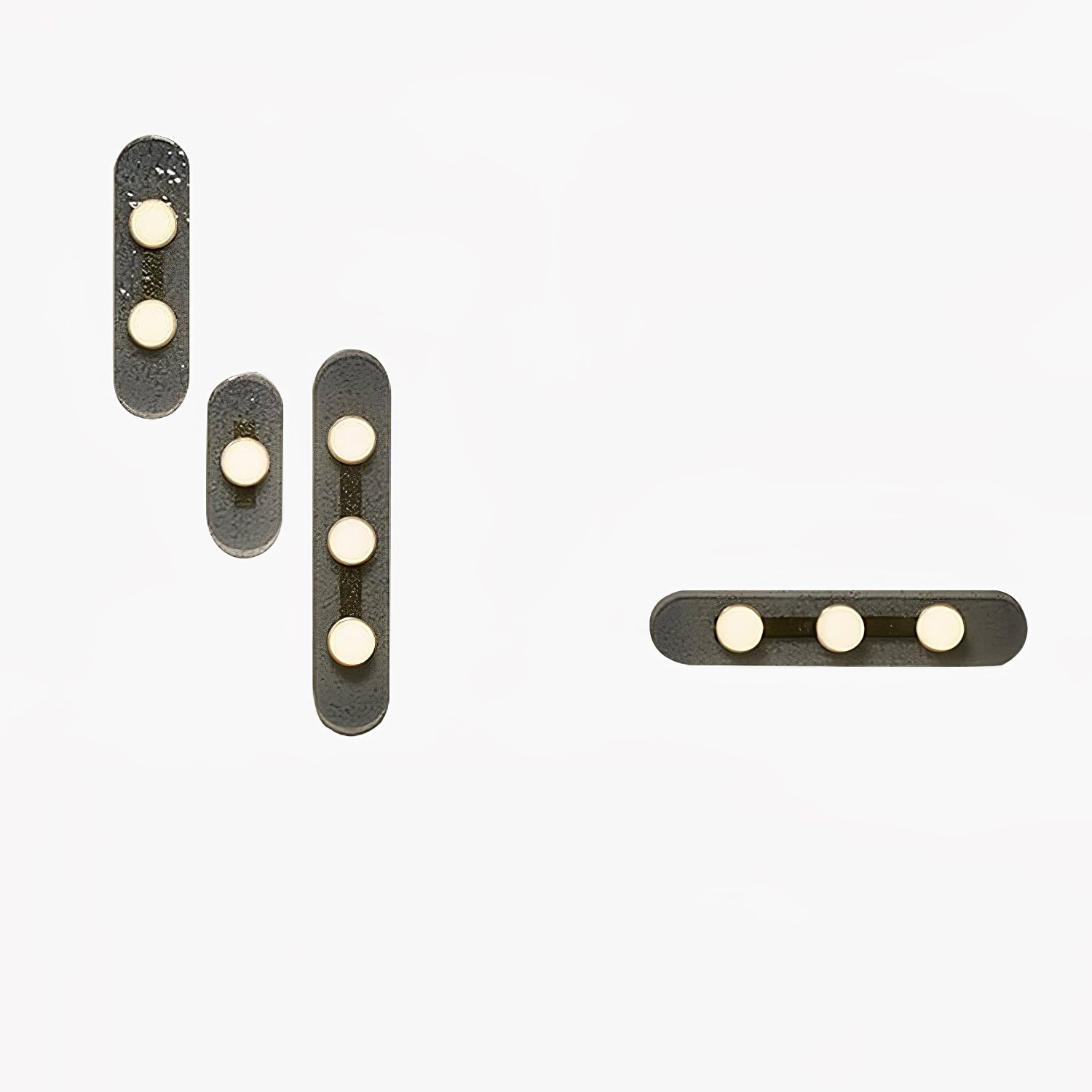 Modulo Modern Modular Glass LED Wall Sconce in Gold and Smoke Grey Finish