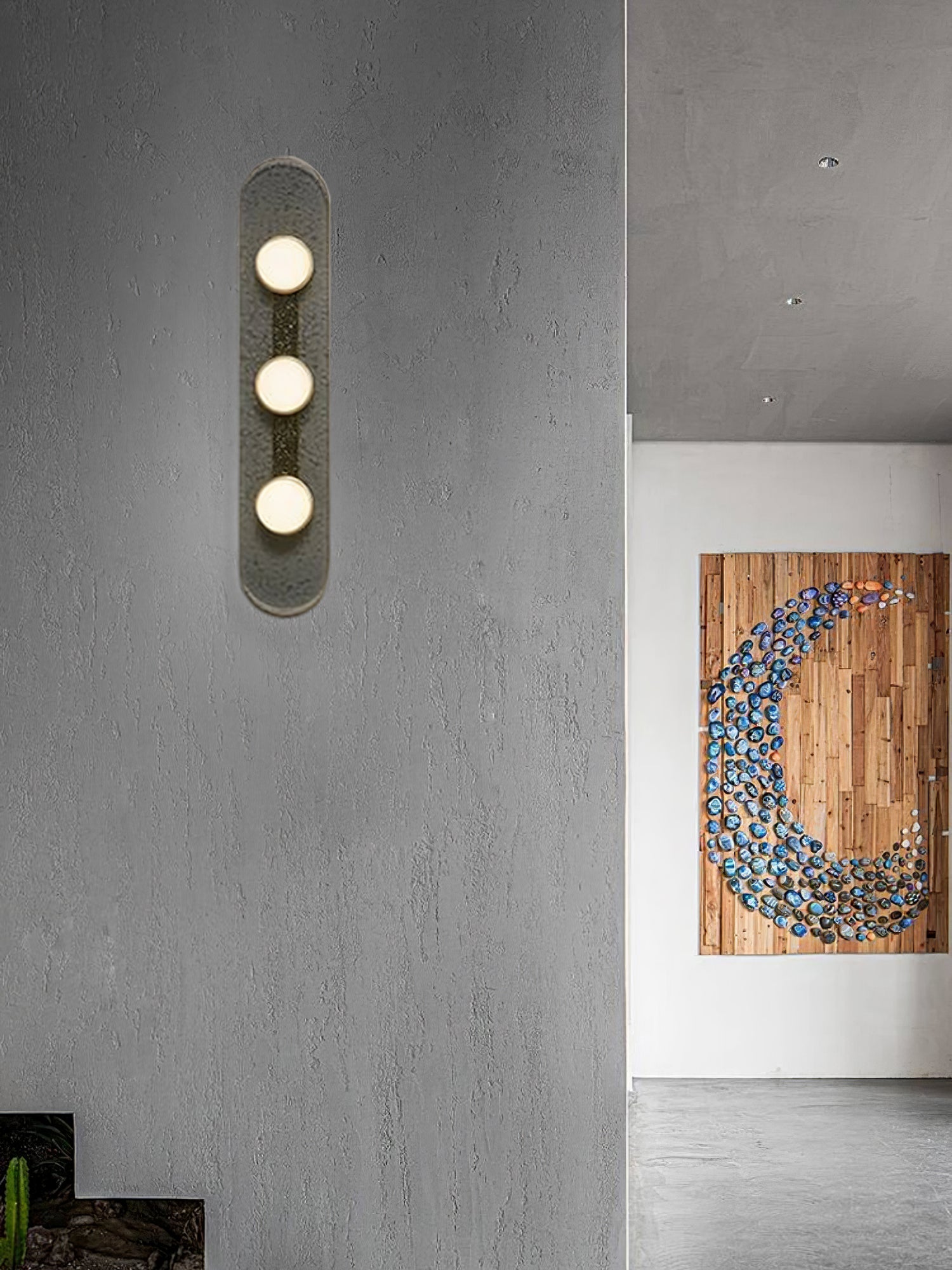 Modulo Modern Modular Glass LED Wall Sconce in Gold and Smoke Grey Finish