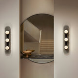 Modulo Modern Modular Glass LED Wall Sconce in Gold and Smoke Grey Finish