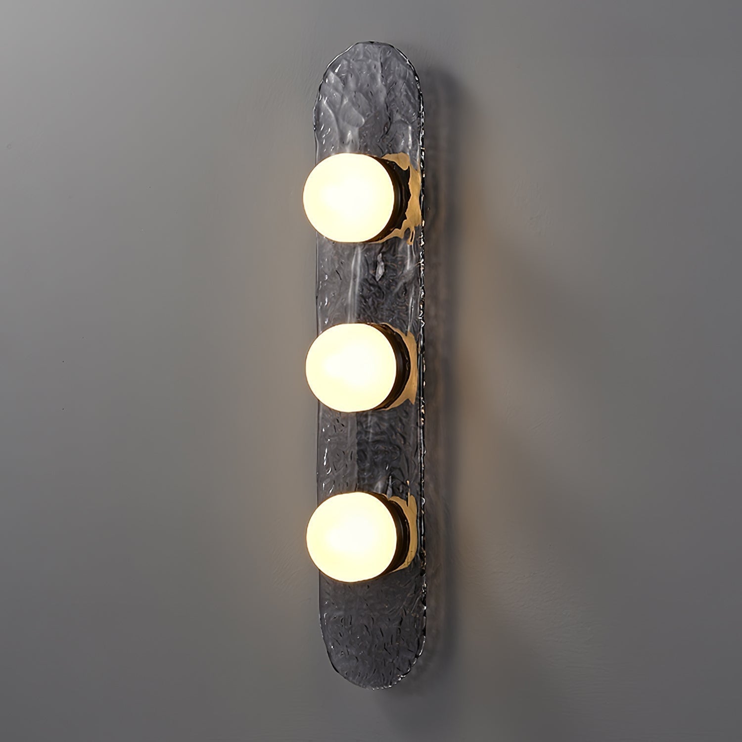 Modulo Modern Modular Glass LED Wall Sconce in Gold and Smoke Grey Finish