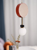 Monaco Modern Abstract Sculptural Pendant Light with Rattan and Glass Spheres