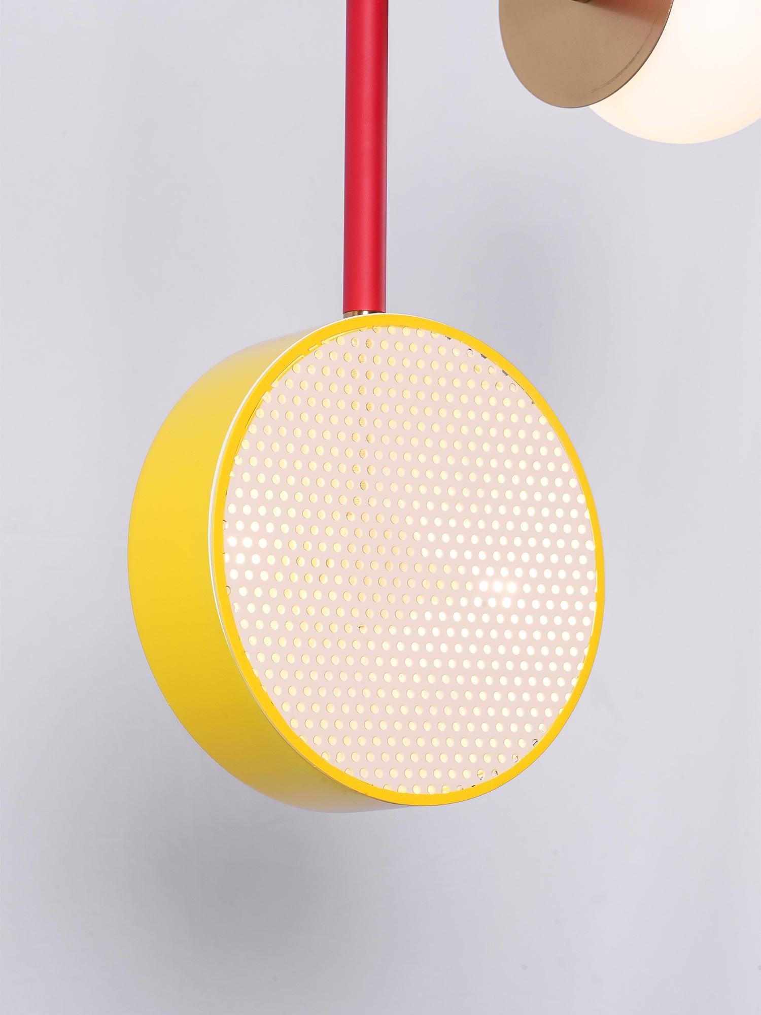 Monaco Modern Abstract Sculptural Pendant Light with Rattan and Glass Spheres