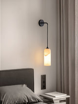 Monty Modern Alabaster Stone Wall Sconce Brass Indoor Light for Foyer and Kitchen
