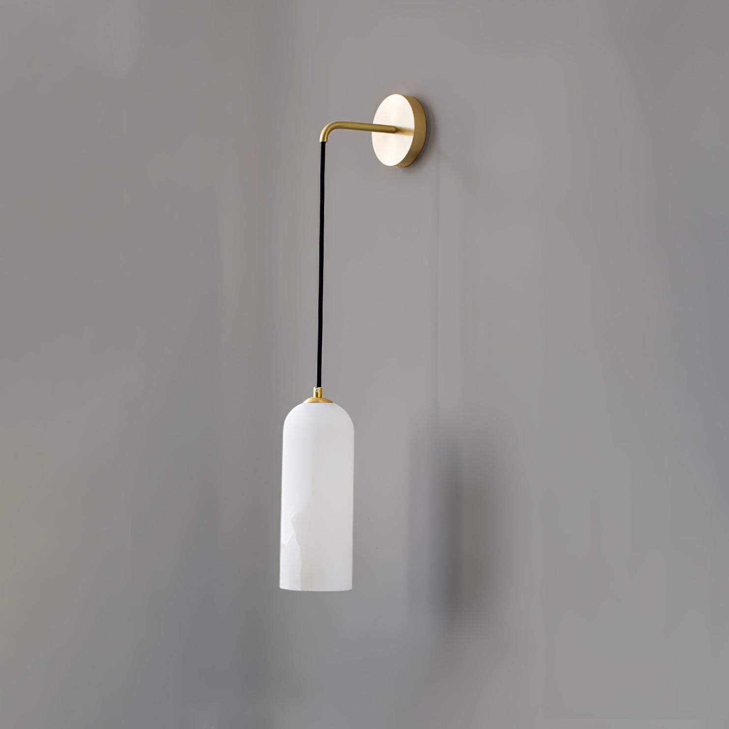 Monty Modern Alabaster Stone Wall Sconce Brass Indoor Light for Foyer and Kitchen