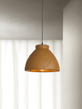 Morphe Amorphous Organic Textured Pendant Light Artistic Brown Oval Shape Hanging Lamp