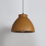 Morphe Amorphous Organic Textured Pendant Light Artistic Brown Oval Shape Hanging Lamp