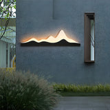 Mountain Silhouette LED Outdoor Wall Sconce Waterproof Modern Garden Path Decorative Lamp