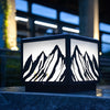 Mountain Silhouette Solar Fence Post Light Waterproof LED Outdoor Landscape Pillar Lamp Black