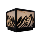 Mountain Silhouette Solar Fence Post Light Waterproof LED Outdoor Landscape Pillar Lamp Black