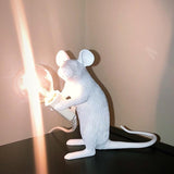 Resin Mouse Table Lamp Decorative Animal Sculpture Side Table Light for Bedside and Desk