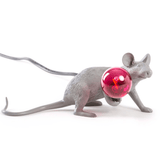 Resin Mouse Table Lamp Decorative Animal Sculpture Side Table Light for Bedside and Desk