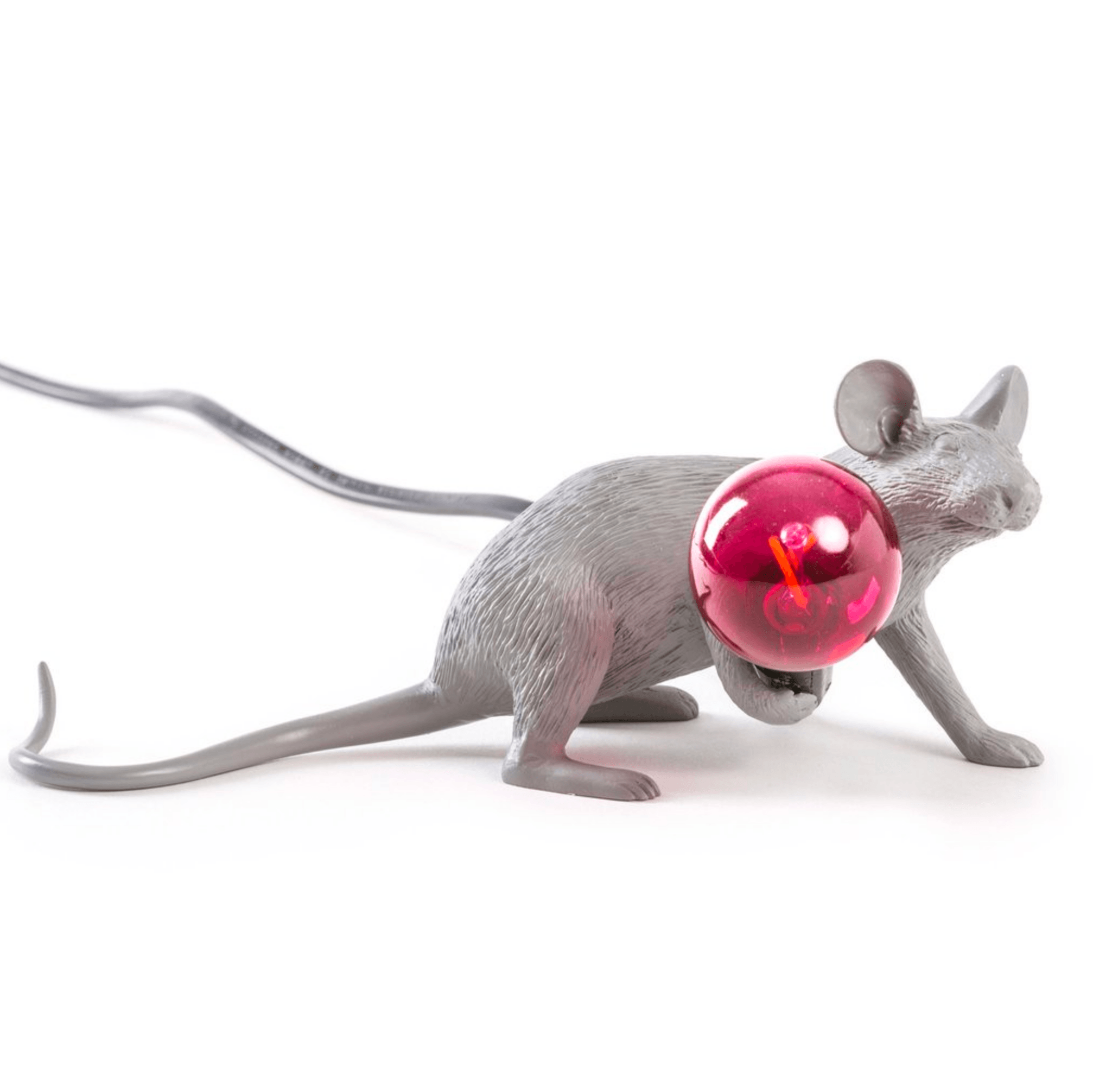 Resin Mouse Table Lamp Decorative Animal Sculpture Side Table Light for Bedside and Desk