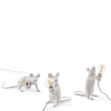 Resin Mouse Table Lamp Decorative Animal Sculpture Side Table Light for Bedside and Desk