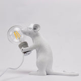 Resin Mouse Table Lamp Decorative Animal Sculpture Side Table Light for Bedside and Desk
