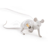 Resin Mouse Table Lamp Decorative Animal Sculpture Side Table Light for Bedside and Desk