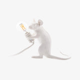 Resin Mouse Table Lamp Decorative Animal Sculpture Side Table Light for Bedside and Desk