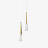 Mozzi Crystal Cylinder Pendant Light Luxury Gold Hanging Lamp for Modern Interiors
