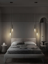 Mozzi Crystal Cylinder Pendant Light Luxury Gold Hanging Lamp for Modern Interiors