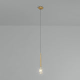 Mozzi Crystal Cylinder Pendant Light Luxury Gold Hanging Lamp for Modern Interiors